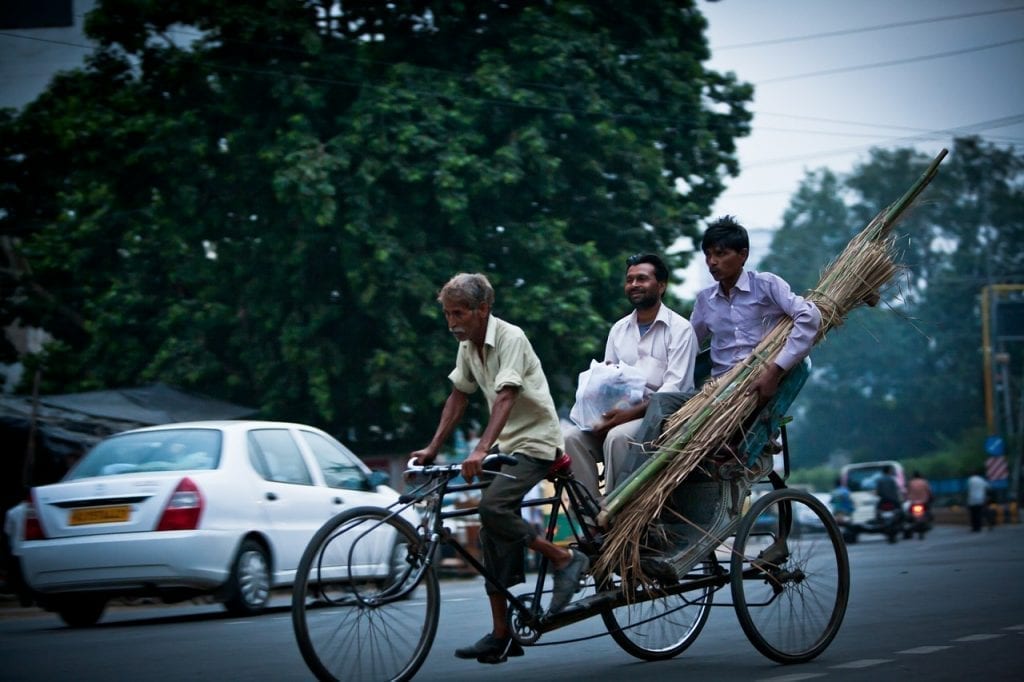 Bicycle rickshaw in India
