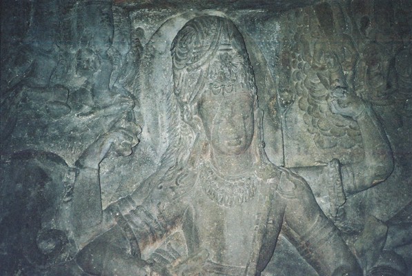Carving in the Ellora Caves