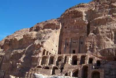 Exploring the archaeological site of Petra in Jordan