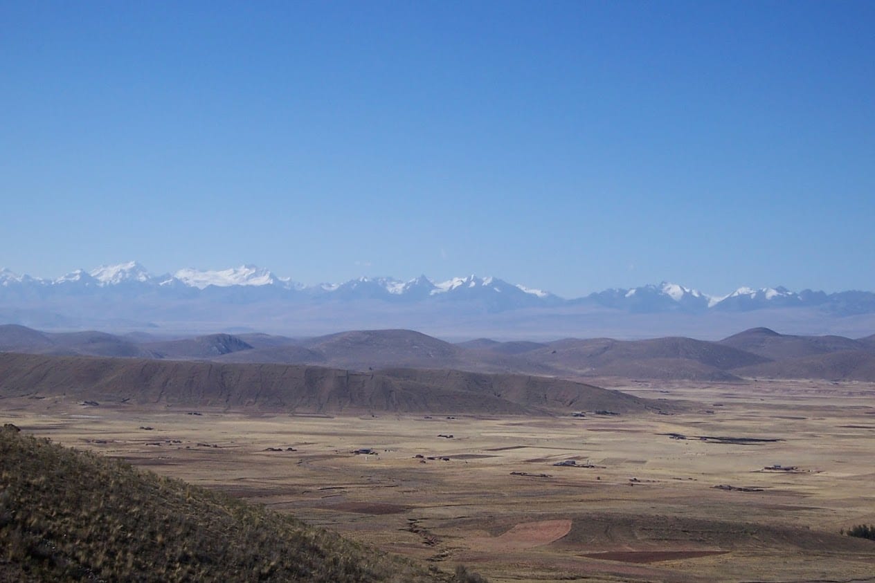 Mountains near La Paz Bolivia