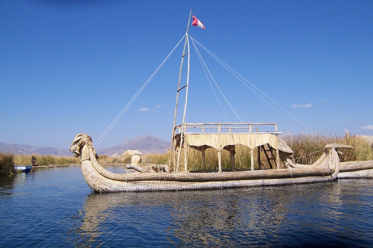 Reed boat in Peru