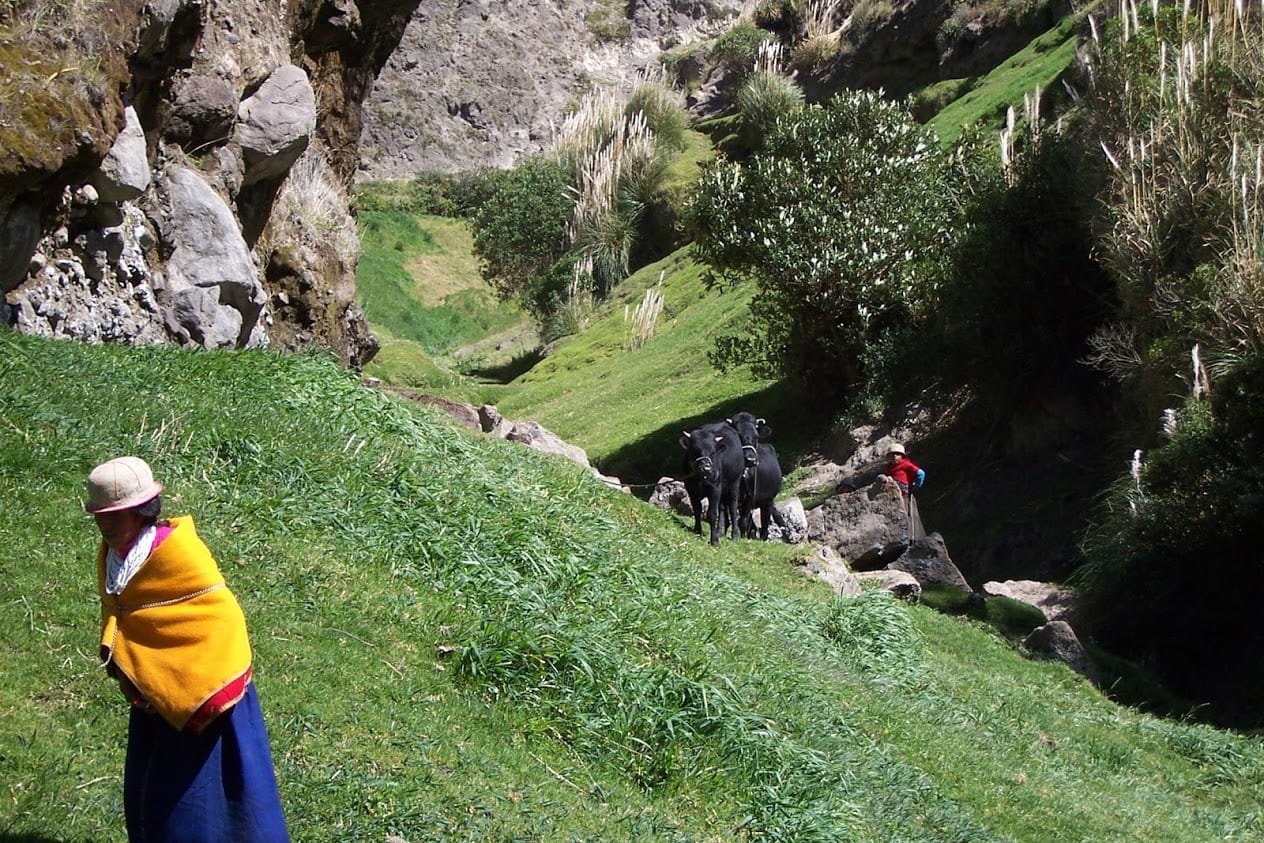 Seeing the colorfully dressed locals on the Devils Nose Train Ride
