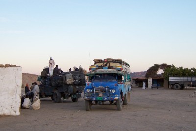 I spent the night at this truck stop in Sudan