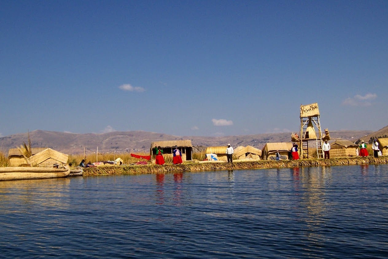 Uros islands in Peru