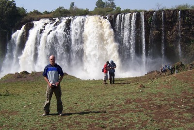 Dave Briggs at the Blue Nile Falls in Ethiopia