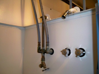 Interesting plumbing at the Continental Divide campground in Canada