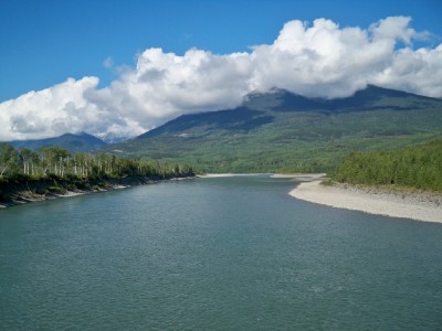 A view of Kitwanga as I cycled across Canada