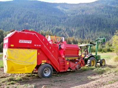 working on a farm in Pemberton when cycling in Canada