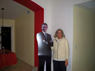 Anne and Obama - My warmshowers host in Guadelupe
