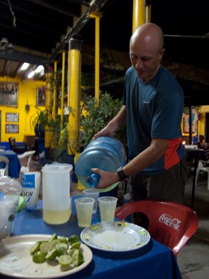 Pouring proper sized Margaritas! Hostels can still sometimes be the best travel accommodation choice in the right circumstances.