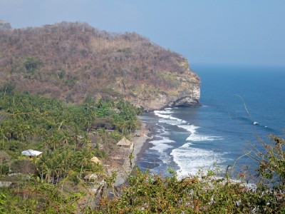 Great views over the coastline in El Salvador