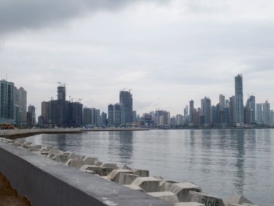 Clouds rolling in over Panama City