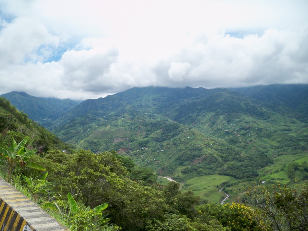 The view from Supia in Colombia