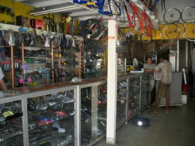A bicycle shop in Cartagena, Colombia