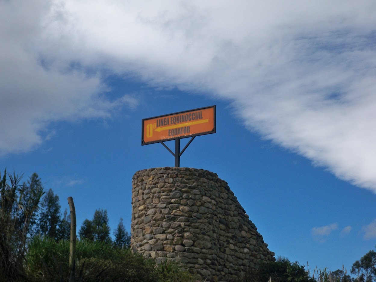 Cycling from Cayambe to Quito over the equator in Ecuador