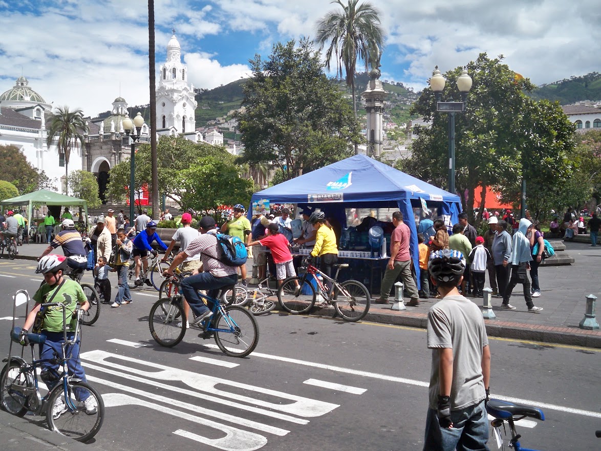 Quito Cyclists on a Sunday