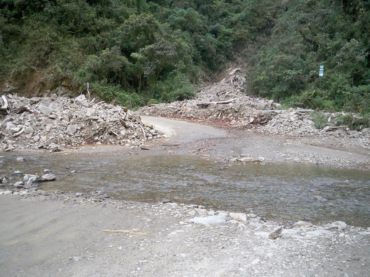 A river crossing meant getting me feet wet