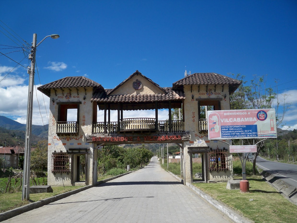 Entrance to Vilcabamba in Ecuador