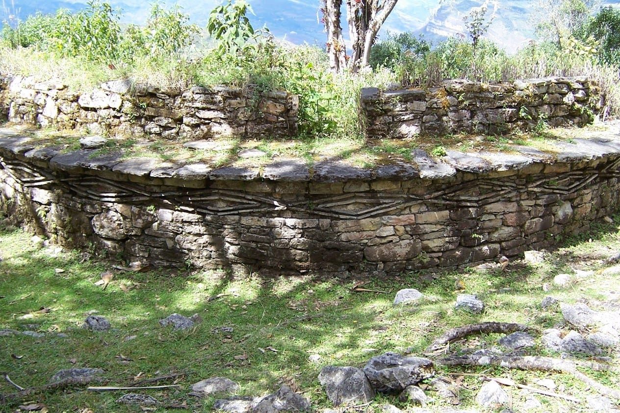 Foundations of a hut inside Kuelap Peru