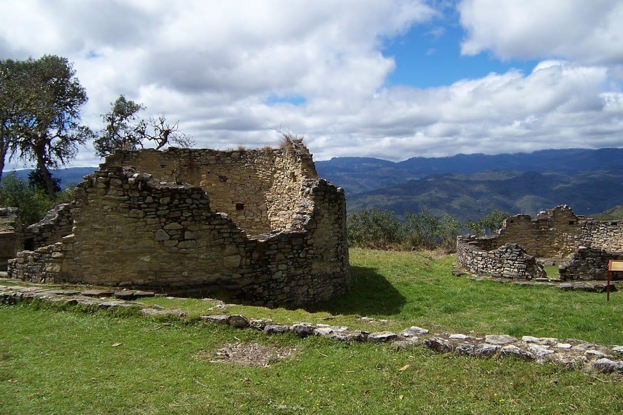 Hut foundations in Kuelap, Peru