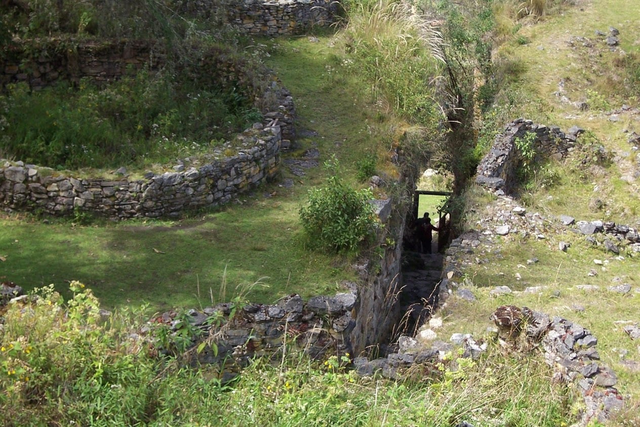 Inside the site of Kuelap in Peru