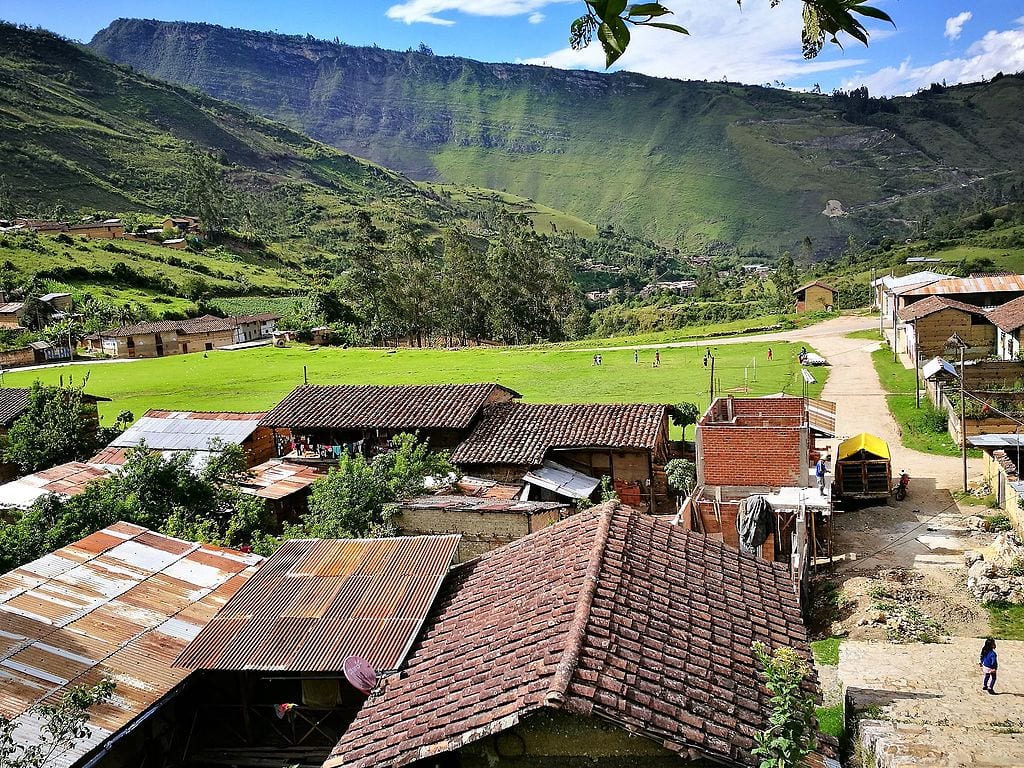 Walking through rural Leymebamba