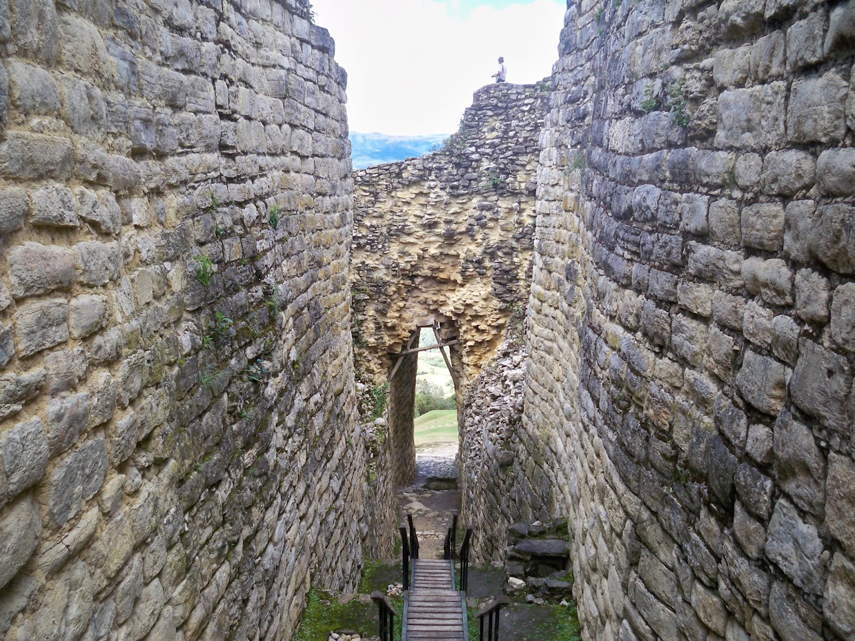 An entrance way in the walls of Kuelap Peru
