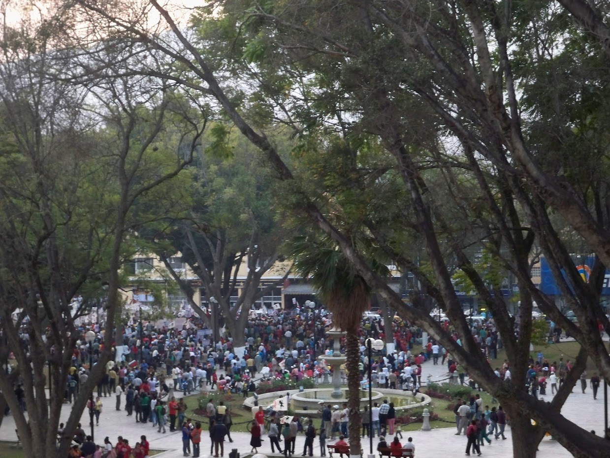 Huanuco Peru main plaza 2010