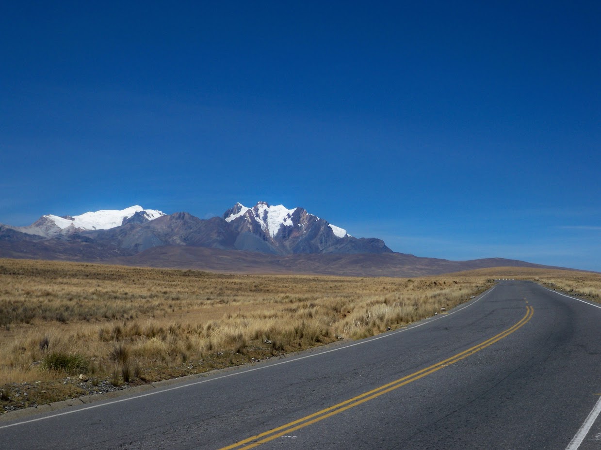 The views of mountains near Catac in Peru