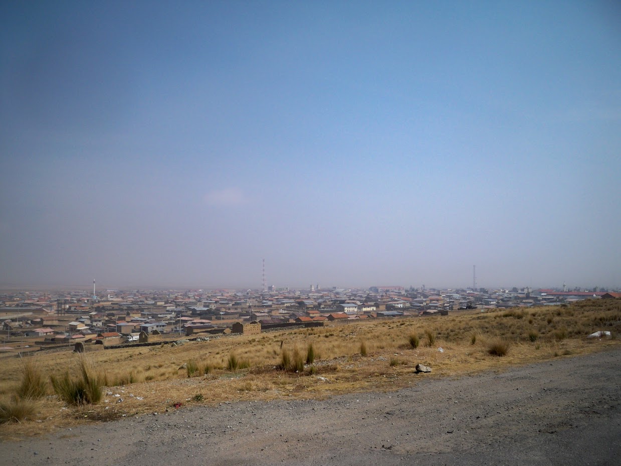 Cycling out of Junin in Peru