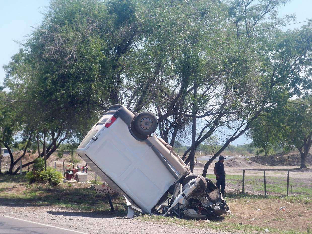 Cycling Yala to Salta I saw this crashed van on the side of the road