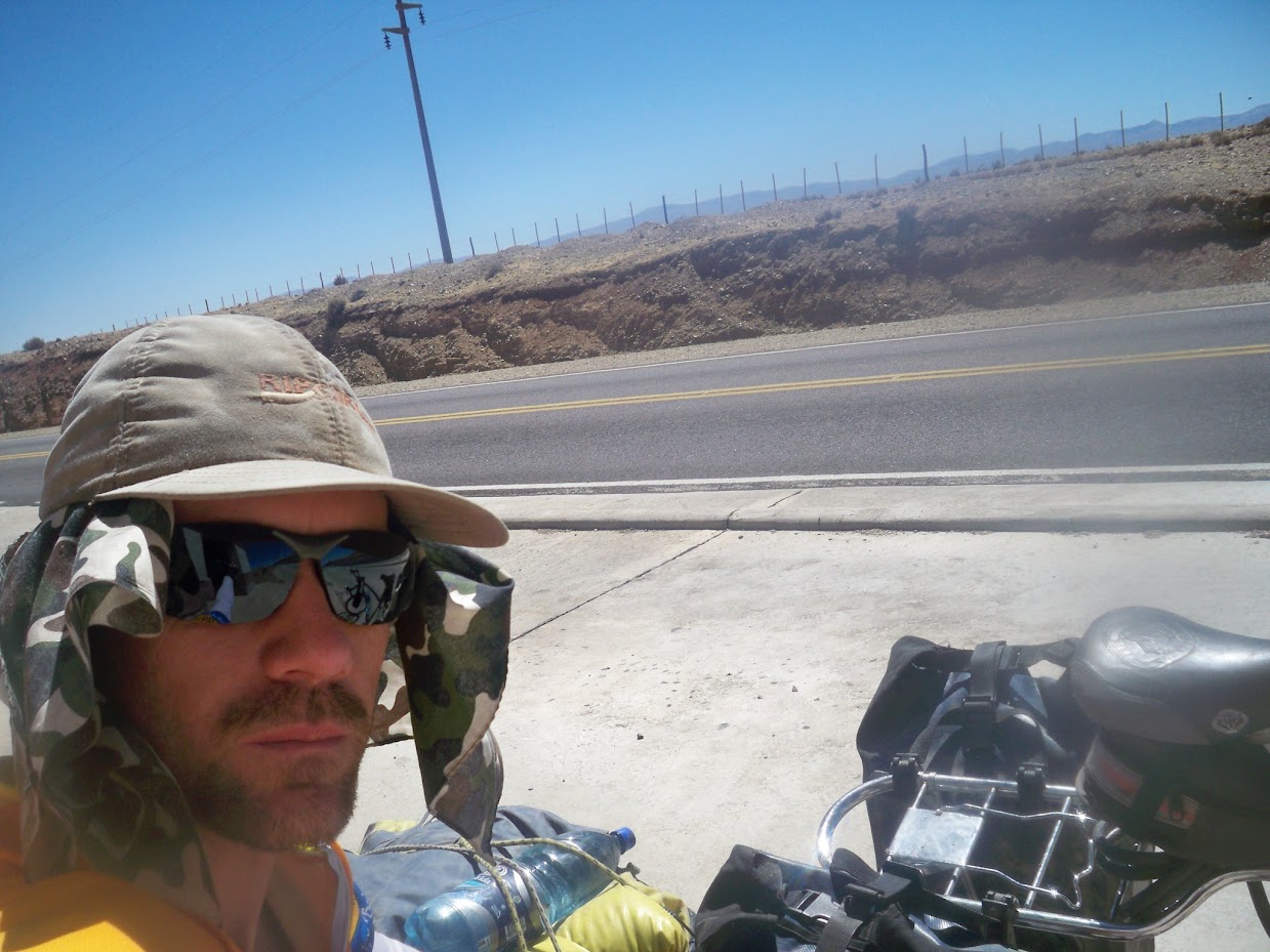 Dave Briggs cycling in Argentina