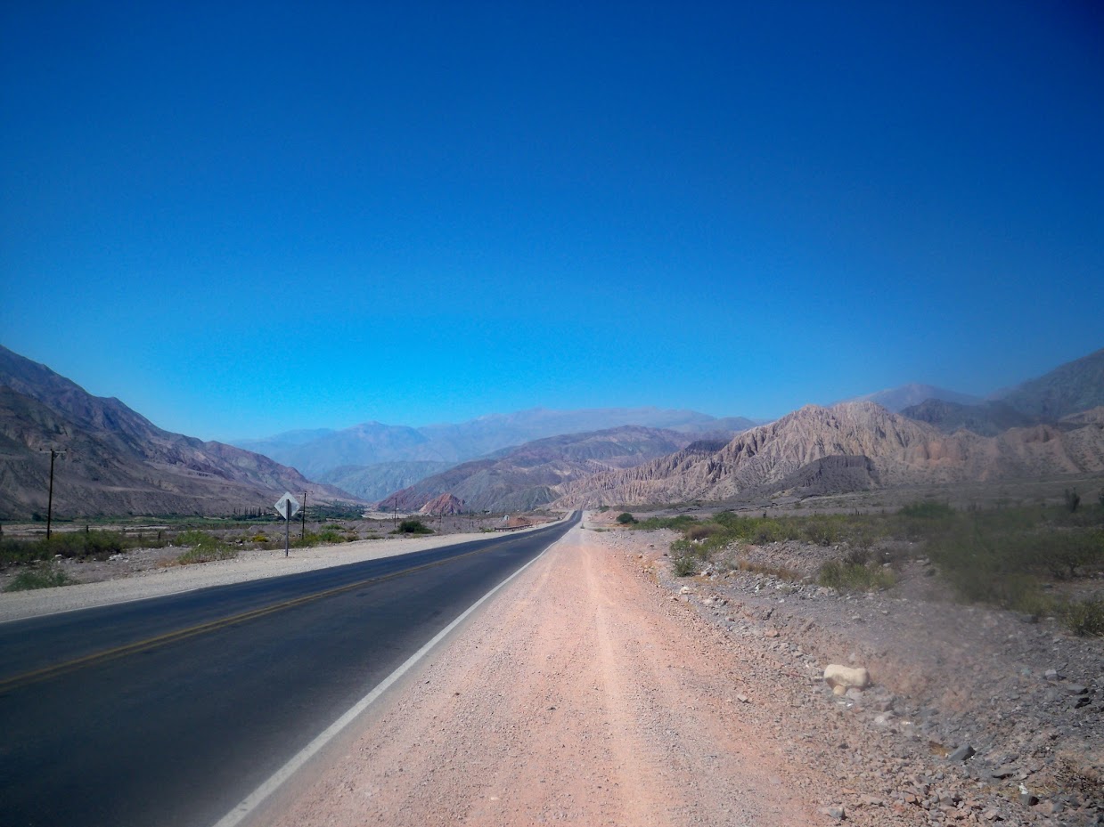 road from Tilcara to Yala in Argentina