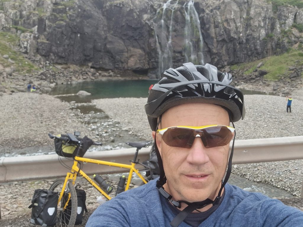 Wearing a cycling helmet when bikepacking in Iceland