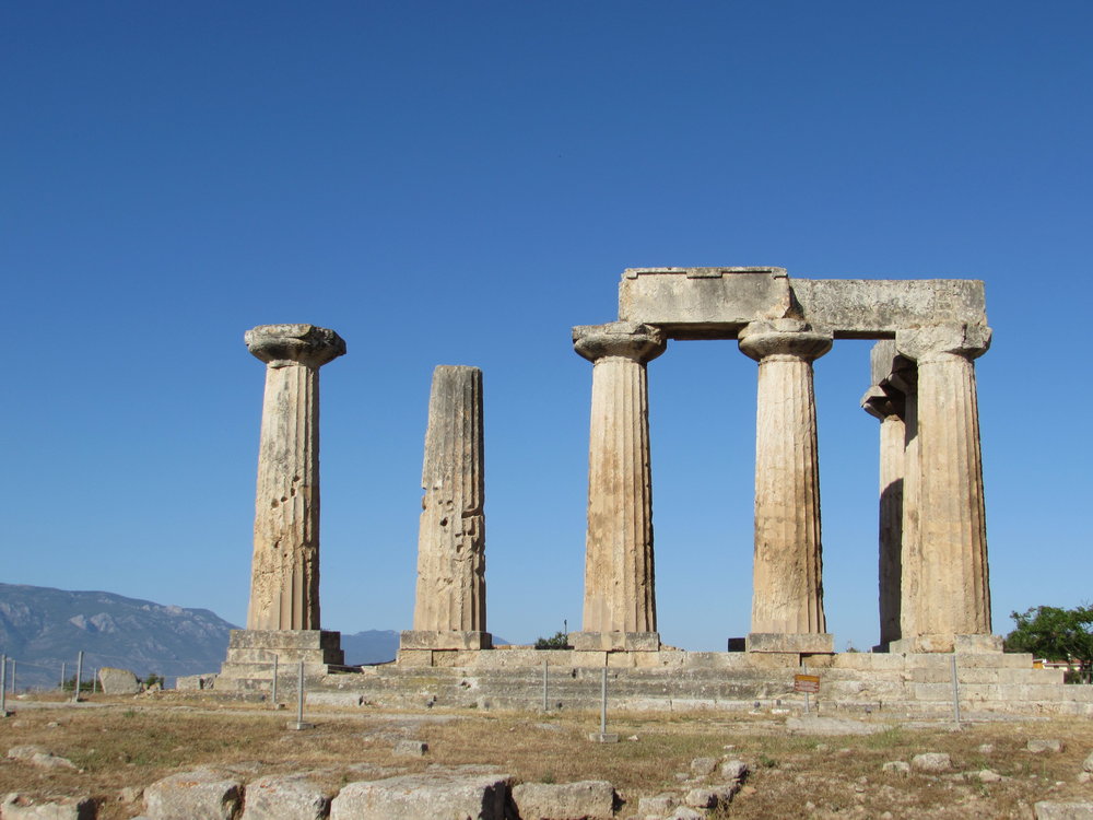 The site of Ancient Corinth in Greece