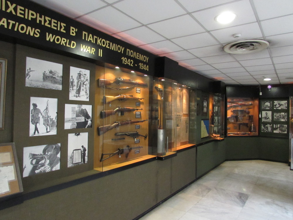 A display inside the war museum of Athens