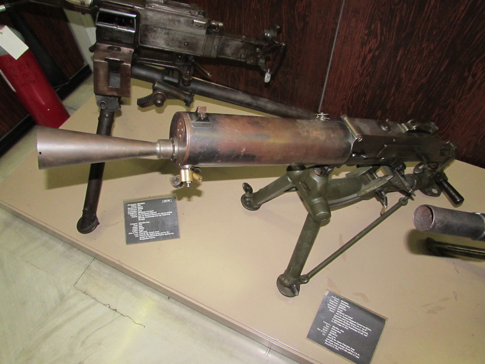 Some of the guns used during the Second World War on display in the Athens War Museum