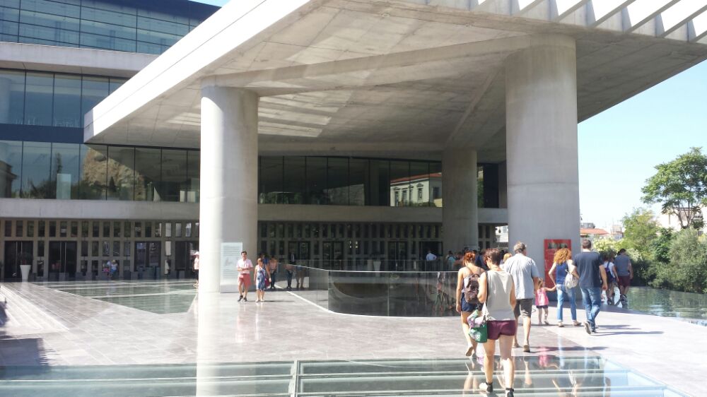 The entrance to the Acropolis Museum in Athens