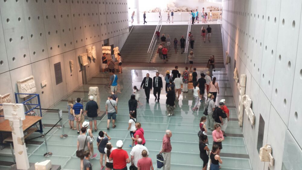 Inside the Acropolis museum in Athens