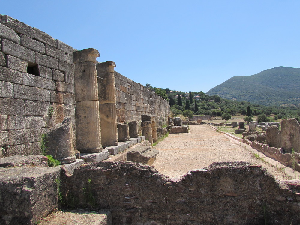 Exploring the archaeological site of Ancient Messene in the Peloponnese region of Greece. It's a half hour drive away from Kalamata.