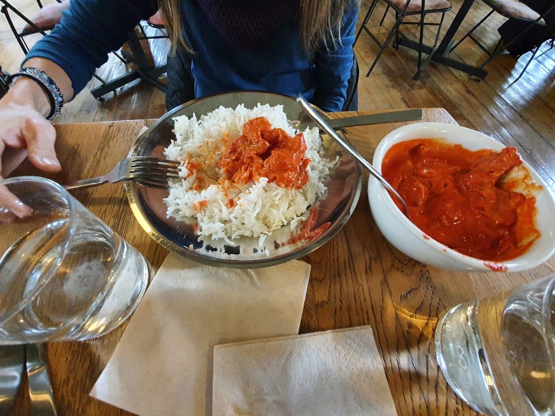 Chicken tikka massala at naanwich in athens