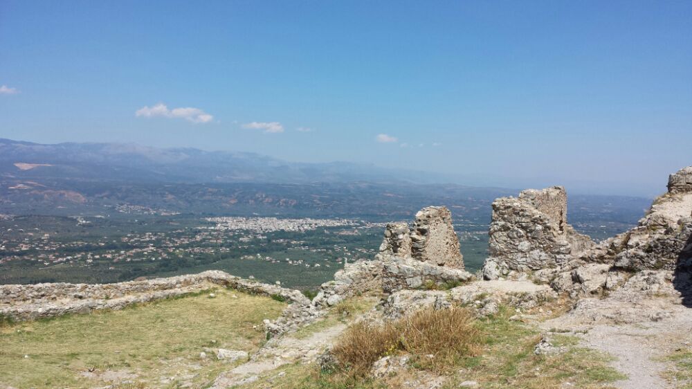Mystras Fortress in the Peloponnese of Greece