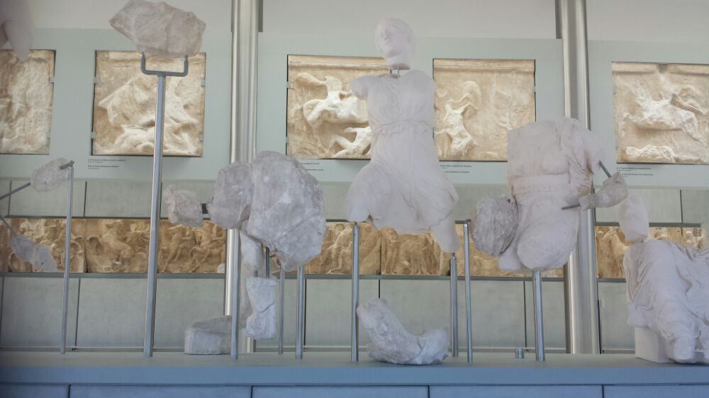 The Parthenon level of the Acropolis museum in Athens
