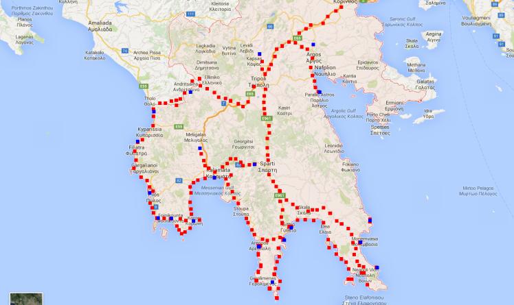 South Peloponnese Road Trip - Planning the next section to drive whilst listening to the waves on the beach