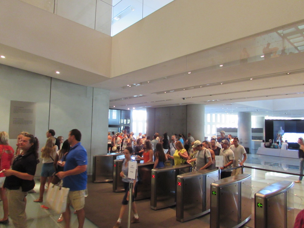 Turnstyles at the entrance to the acropolis museum Athens