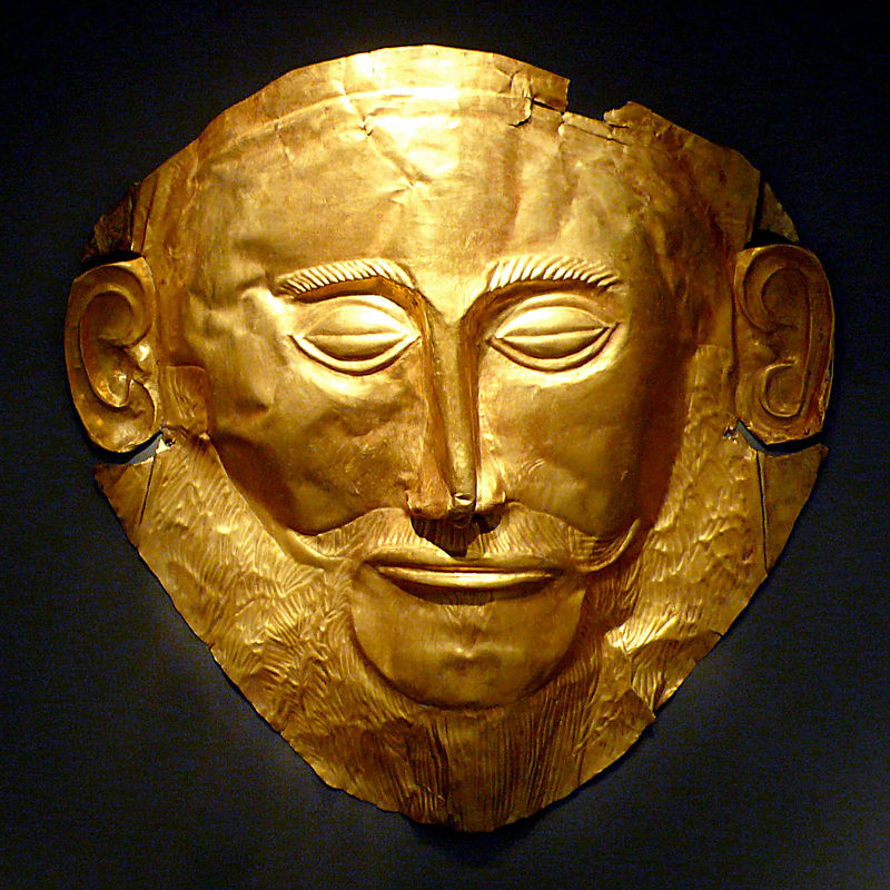 Mask Of Agamemnon, found in Mycenae, Greece