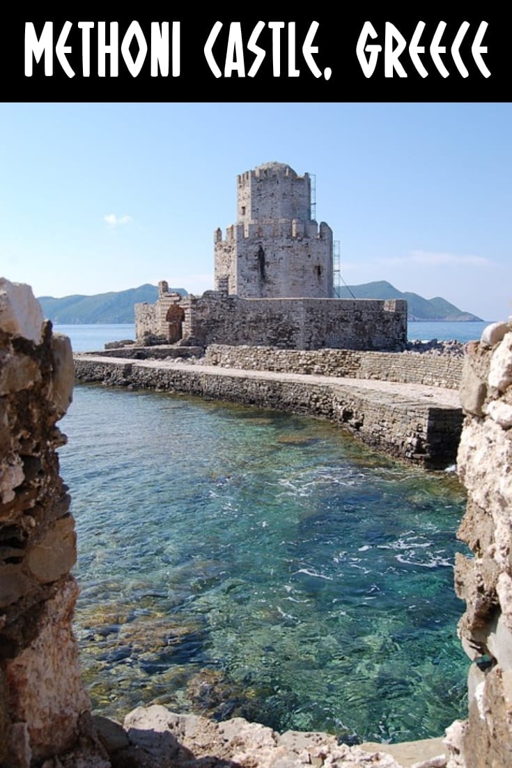 Castle by the sea, Greece. Methoni Castle in Greece is a must see when visiting the Peloponnese region. 