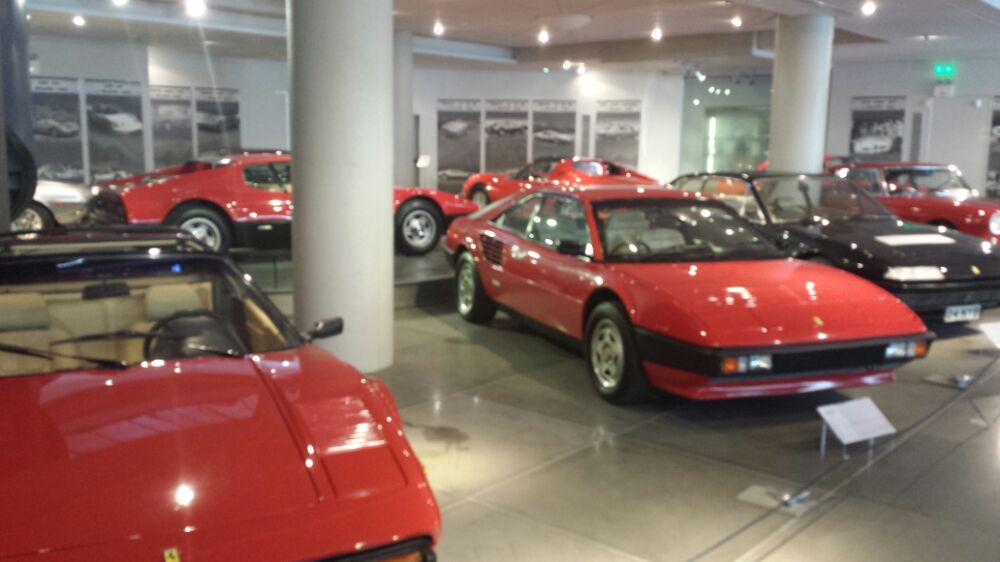 red cars at the Hellenic Morot Museum in Athens Greece