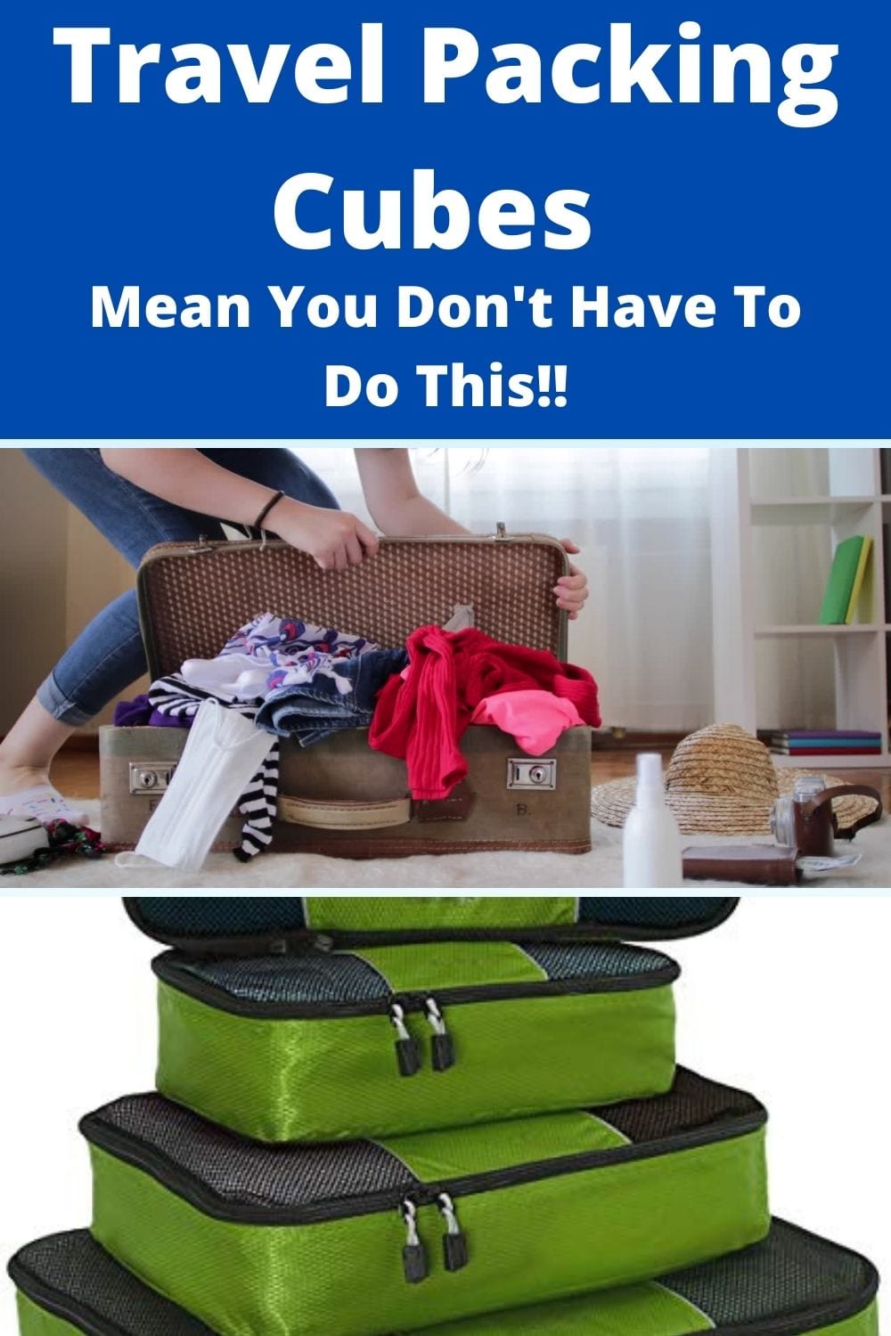 Travel packing cube sets