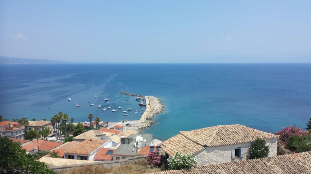 View from Koroni castle Greece